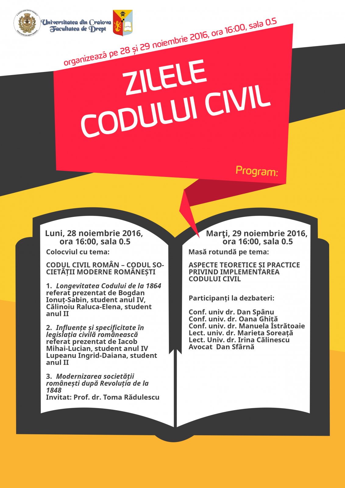 Zilele codului civil 28-29 noiembrie 2016